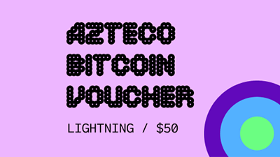 Azteco Bitcoin Crypto Voucher (Lightning) USD 50  - Instant Delivery in Oman